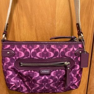 Two Coach Purses One leather one cloth